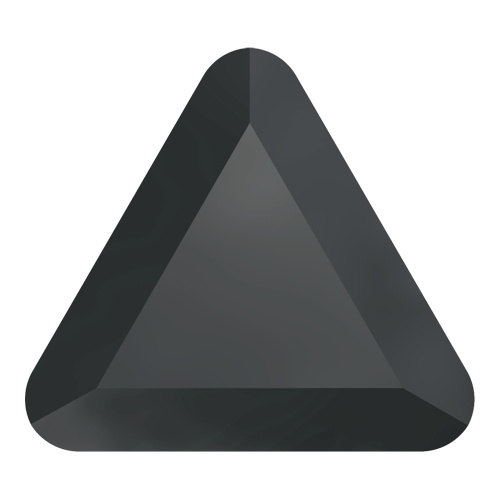 2711 - 6mm - Jet Hematite M HF (280 HEM) - Triangle Hot Fix Flat Back Crystal