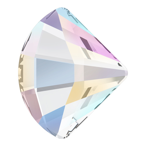 2714 - 6mm - Crystal AB F (001 AB) - Fan No Hot Fix Flat Back Crystal
