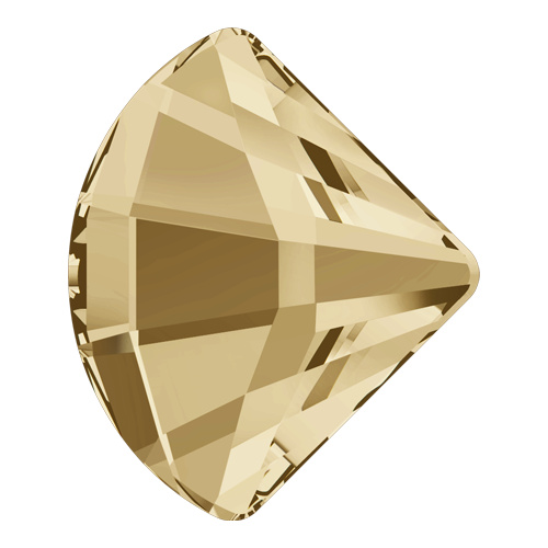 2714 - 6mm - Crystal Golden Shadow F (001 GSHA) - Fan No Hot Fix Flat Back Crystal
