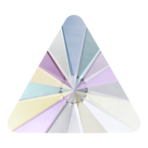 2716 - 5mm - Crystal AB F (001 AB) - Rivoli Triangle No Hot Fix Flat Back Crystal
