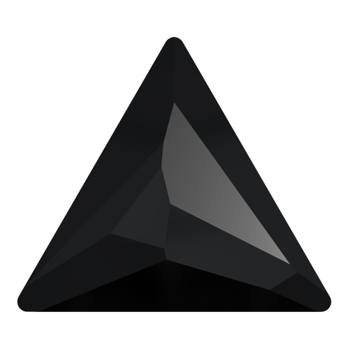 2720 - 7.5mm - Jet M HF (280) - Cosmic Triangle Hot Fix Flat Back Crystal
