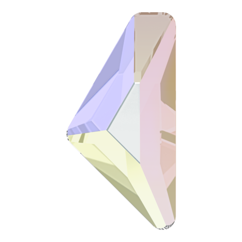2738 - 10mm x 5mm - Crystal AB F (001 AB) - Alpha Triangle Hot Fix Flat Back Crystal