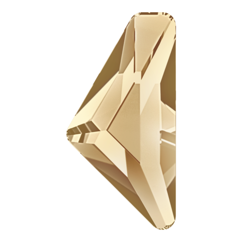 2738 - 10mm x 5mm - Crystal Golden Shadow F (001 GSHA) - Alpha Triangle Hot Fix Flat Back Crystal
