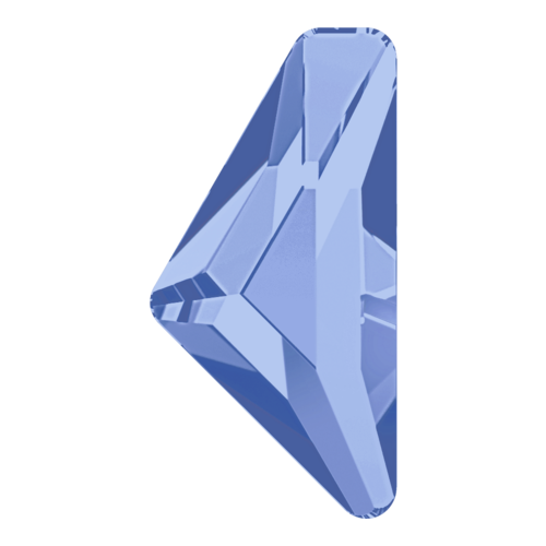 2738 - 10mm x 5mm - Light Sapphire F (211) - Alpha Triangle Hot Fix Flat Back Crystal