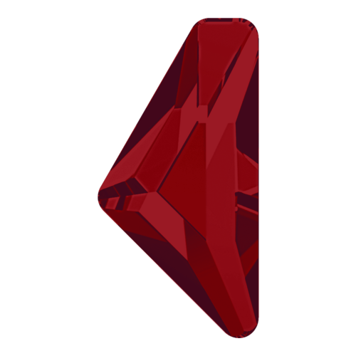 2738 - 10mm x 5mm - Light Siam F (227) - Alpha Triangle Hot Fix Flat Back Crystal