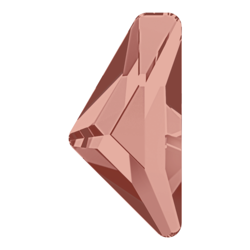 2738 - 10mm x 5mm - Blush Rose F (257) - Alpha Triangle Hot Fix Flat Back Crystal