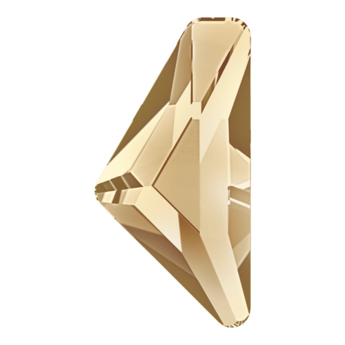2738 - 10mm x 5mm - Crystal Golden Shadow F (001 GSHA) - Alpha Triangle No Hot Fix Flat Back Crystal