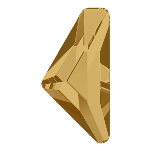 2738 - 10mm x 5mm - Light Colorado Topaz F (246) - Alpha Triangle No Hot Fix Flat Back Crystal