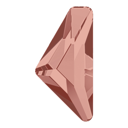 2738 - 10mm x 5mm - Blush Rose F (257) - Alpha Triangle No Hot Fix Flat Back Crystal