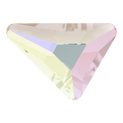 2739 - 7mm x 6.5mm - Crystal AB F (001 AB) - Beta Triangle Hot Fix Flat Back Crystal