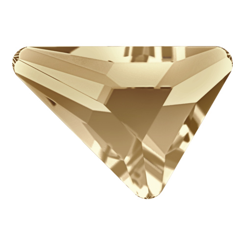 2739 - 7mm x 6.5mm - Crystal Golden Shadow F (001 GSHA) - Beta Triangle Hot Fix Flat Back Crystal