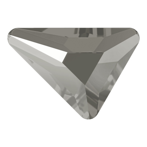 2739 - 7mm x 6.5mm - Crystal Dark Grey (001 L111S) - Beta Triangle Hot Fix Flat Back Crystal