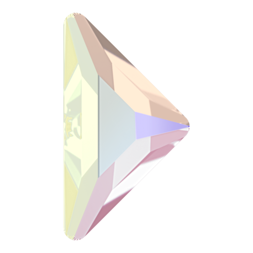 2740 - 10mm x 10mm - Crystal AB F (001 AB) - Gamma Triangle Hot Fix Flat Back Crystal