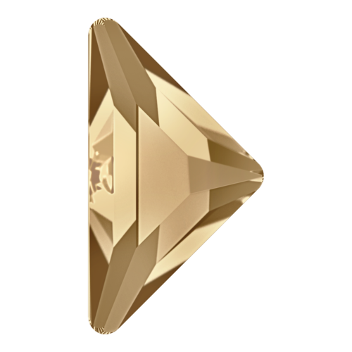2740 - 10mm x 10mm - Crystal Golden Shadow F (001 GSHA) - Gamma Triangle Hot Fix Flat Back Crystal