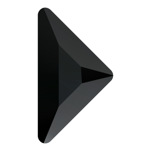 2740 - 10mm x 10mm - Jet (280) - Gamma Triangle Hot Fix Flat Back Crystal