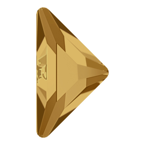 2740 - 10mm x 10mm - Light Colorado Topaz F (246) - Gamma Triangle No Hot Fix Flat Back Crystal