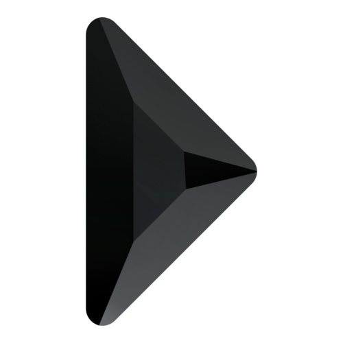 2740 - 10mm x 10mm - Jet (280) - Gamma Triangle No Hot Fix Flat Back Crystal