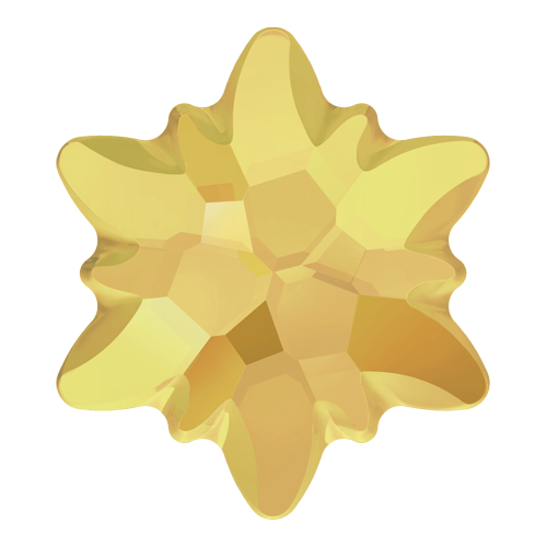2753/G - 10mm - Crystal Metallic Sunshine M HF (001 METSH) - Edelweiss (Partially Frosted) Hot Fix Flat Back Crystal