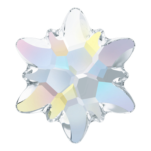 2753 - 10mm - Crystal AB M HF (001 AB) - Edelweiss Hot Fix Flat Back Crystal