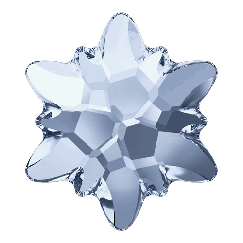 2753 - 10mm - Crystal Blue Shade M HF (001 BLSH) - Edelweiss Hot Fix Flat Back Crystal