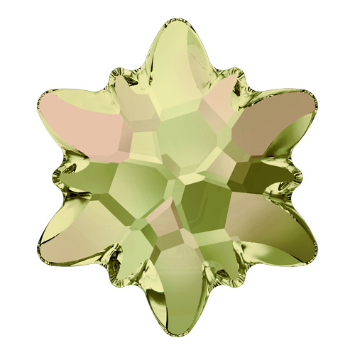 2753 - 10mm - Crystal Luminous Green M HF (001 LUMG) - Edelweiss Hot Fix Flat Back Crystal