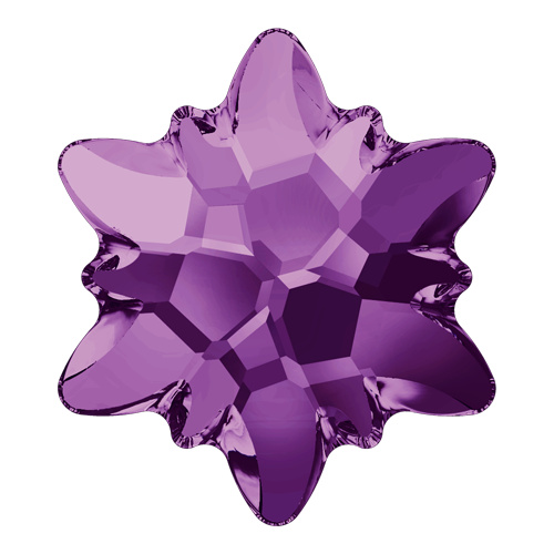 2753 - 10mm - Amethyst M HF (204) - Edelweiss Hot Fix Flat Back Crystal