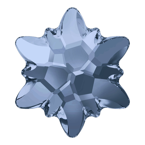 2753 - 10mm - Denim Blue M HF (266) - Edelweiss Hot Fix Flat Back Crystal