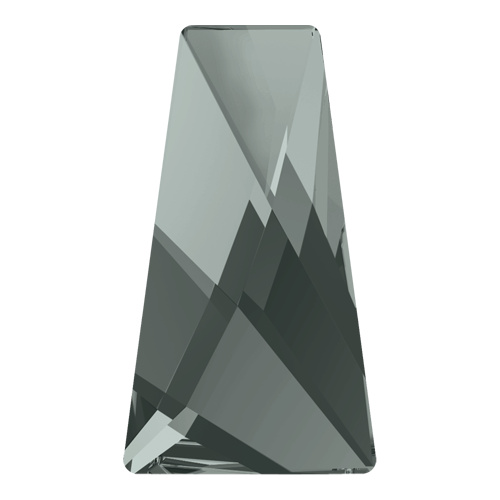 2770 - 6mm x 3.5mm - Black Diamond F (215) - Wing No Hot Fix Flat Back Crystal