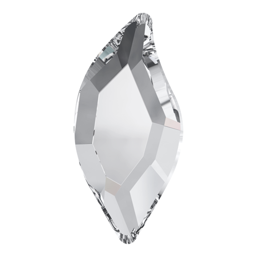 2797 - 8mm x 4mm - Crystal M HF (001) - Diamond Leaf Hot Fix Flat Back Crystal