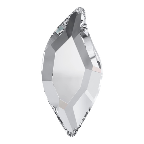 2797 - 10mm x 5mm - Crystal F (001) - Diamond Leaf No Hot Fix Flat Back Crystal