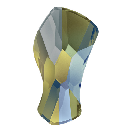2798 - 8mm - Crystal Iridescent Green M HF (001 IRIG) - Contour Hot Fix Flat Back Crystal