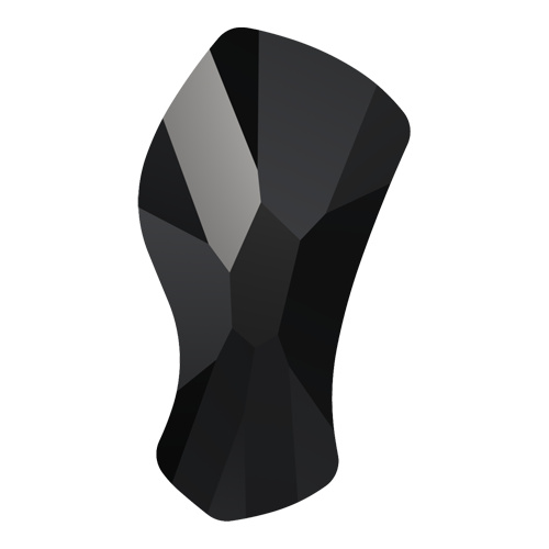 2798 - 8mm - Jet M HF (280) - Contour Hot Fix Flat Back Crystal