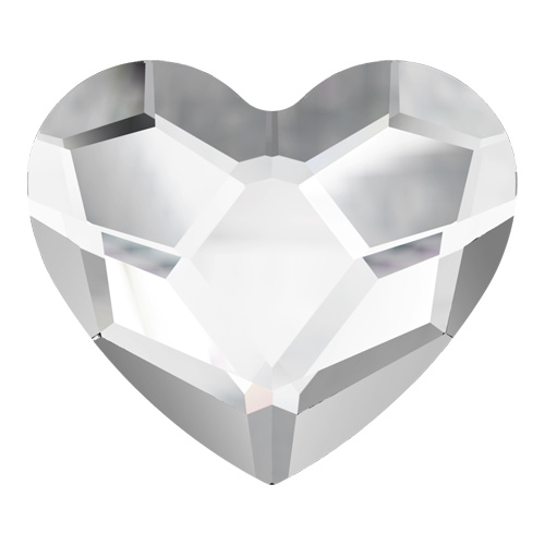 2808 - 6mm - Crystal M HF (001) - Heart Hot Fix Flat Back Crystal