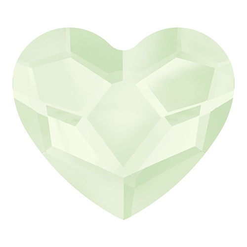 2808 - 6mm - Crystal Powder Green HFT (001 PGRE) - Heart Hot Fix Flat Back Crystal