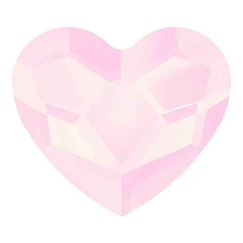 2808 - 6mm - Crystal Powder Rose HFT (001 PROS) - Heart Hot Fix Flat Back Crystal