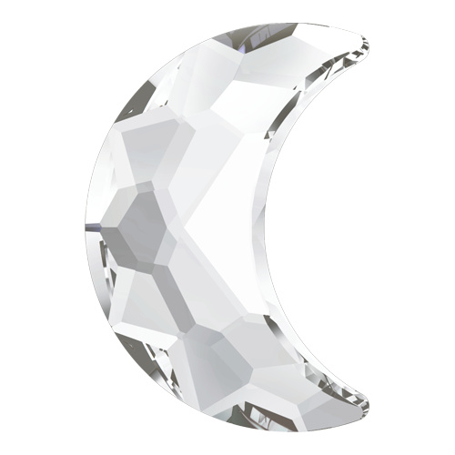 2813 - 8mm x 5.5mm - Crystal M HF (001) - Moon Hot Fix Flat Back Crystal