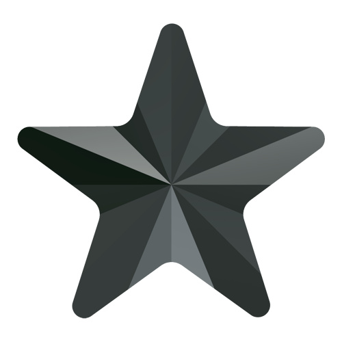2816 - 5mm - Jet Hematite M HF (280 HEM) - Star Hot Fix Flat Back Crystal