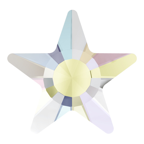 2817 - 5mm - Crystal AB M HF (001 AB) - Star Hot Fix Flat Back Crystal