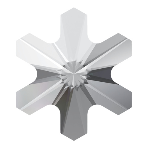 2826 - 5mm - Crystal F (001) - Snowflake Non Hot Fix Flat Back Crystal