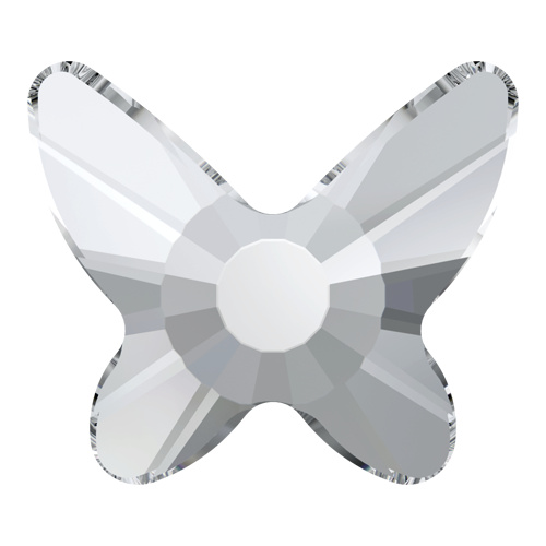 2855 - 8mm - Crystal M HF (001) - Butterfly Hot Fix Flat Back Crystal