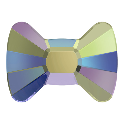 2858 - 6mm x 4.5mm - Crystal Paradise Shine F (001 PARSH) - Bow Tie No Hot Fix Flat Back Crystal