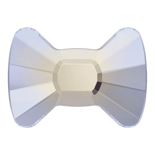 2858 - 6mm x 4.5mm - White Opal F (234) - Bow Tie No Hot Fix Flat Back Crystal