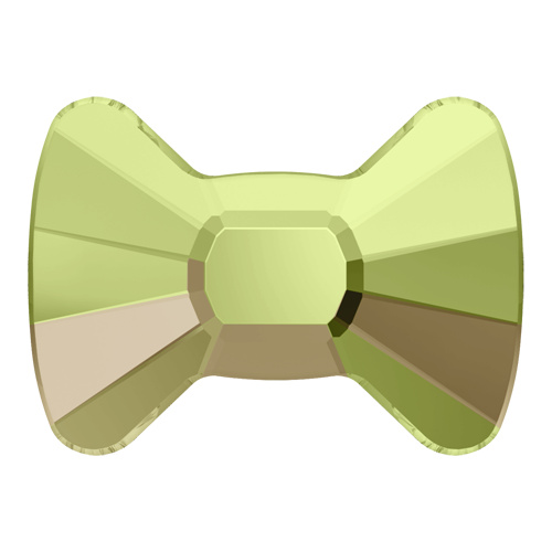 2858 - 9mm x 6.5mm - Crystal Luminous Green F (001 LUMG) - Bow Tie No Hot Fix Flat Back Crystal