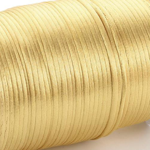 2mm Satin Cord - Sold in 10cm increments - Bright Gold