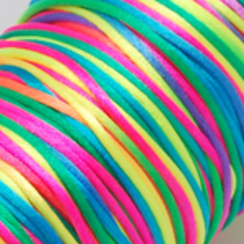 2mm Satin Cord - Rainbow 