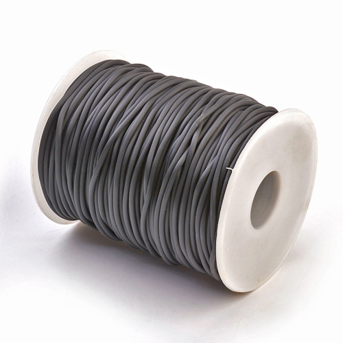 2mm Black Rubber Cord - Solid