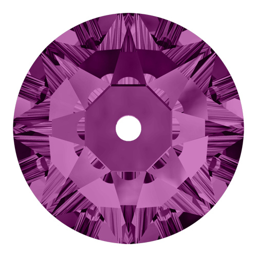 3188 - 3mm - Fuchsia F (502) - Xirius Round Lochrose Sew-On Crystal