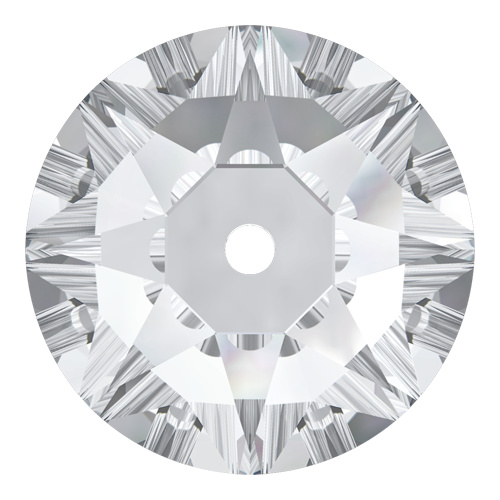 3188 - 4mm - Crystal F (001) - Xirius Round Lochrose Sew-On Crystal