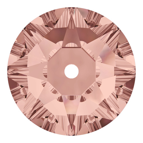 3188 - 4mm - Blush Rose F (257) - Xirius Round Lochrose Sew-On Crystal