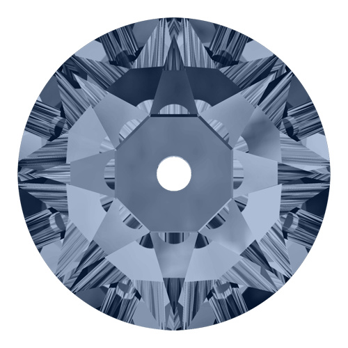 3188 - 4mm - Denim Blue F (266) - Xirius Round Lochrose Sew-On Crystal